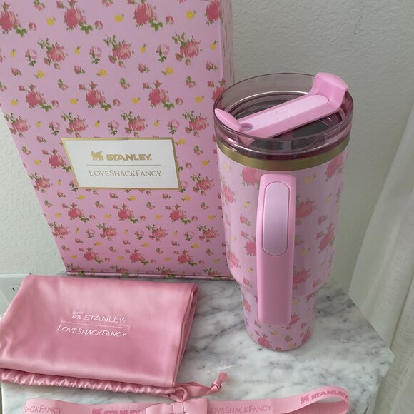 🎀 STANLEY x LoveShackFancy Quencher H2.0 Flowstate Tumbler 40oz Ibiza Sunset - Picture 5 of 12